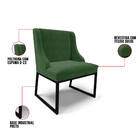 Cadeira Sala De Jantar Industrial Preto Liz Suede D03 - D'ros