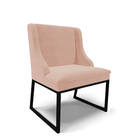 Cadeira Sala De Jantar Industrial Preto Liz Veludo D03 - D'ro