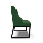 Cadeira Sala De Jantar Industrial Preto Liz Veludo Verde D03