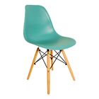 Cadeira Sala De Jantar Kit4 Eiffel Eames Base Madeira Azul Tu