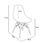 Cadeira Sala De Jantar Kit4 Eiffel Eames Base Madeira Cinza R
