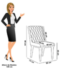 Cadeira Sala De Jantar Kit 4 Sofia Base Madeira Preto Veludo