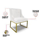 Cadeira Sala De Jantar Kit 6 Liz Industrial Dourado Sintético