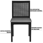 Cadeira Sala De Jantar Madeira Maciça Steve Tela Rattan Sexta