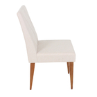 Cadeira Sala De Jantar Monica Linho Bege Moderna
