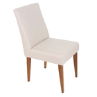 Cadeira Sala De Jantar Monica Linho Bege Moderna
