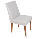 Cadeira Sala De Jantar Monica Linho Cinza Decorativa