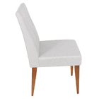 Cadeira Sala De Jantar Monica Linho Cinza Decorativa