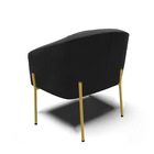 Cadeira Sala De Jantar Pé De Ferro Dourado Kit 2 Stella Suede