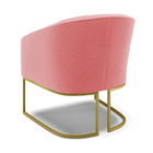 Cadeira Sala De Jantar Pé De Ferro Dourado Kit 2 Stella Suede