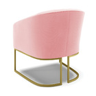 Cadeira Sala De Jantar Pé De Ferro Dourado Kit 2 Stella Suede