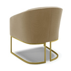 Cadeira Sala De Jantar Pé De Ferro Dourado Kit 2 Stella Suede
