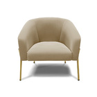 Cadeira Sala De Jantar Pé De Ferro Dourado Kit 2 Stella Suede