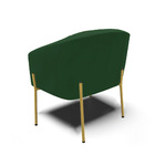 Cadeira Sala De Jantar Pé De Ferro Dourado Kit 2 Stella Velud