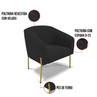 Cadeira Sala De Jantar Pé De Ferro Dourado Kit 2 Stella Velud