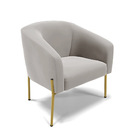 Cadeira Sala De Jantar Pé De Ferro Dourado Kit 2 Stella Velud