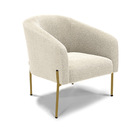 Cadeira Sala De Jantar Pé De Ferro Dourado Stella Bouclê D03