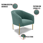 Cadeira Sala De Jantar Pé De Ferro Dourado Stella Bouclê D03