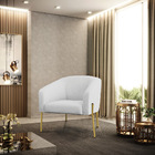 Cadeira Sala De Jantar Pé De Ferro Dourado Stella Linho D03 -