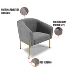 Cadeira Sala De Jantar Pé De Ferro Dourado Stella Linho D03 -