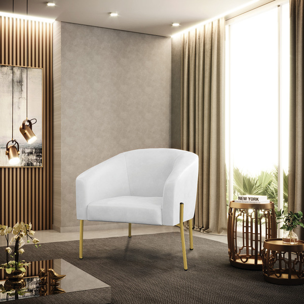 Cadeira Sala De Jantar Pé De Ferro Dourado Stella Sintético P