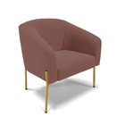 Cadeira Sala De Jantar Pé De Ferro Dourado Stella Veludo D03