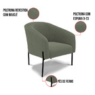 Cadeira Sala De Jantar Pé De Ferro Preto Kit 2 Stella Bouclê