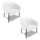 Cadeira Sala De Jantar Pé De Ferro Preto Kit 2 Stella Sintéti