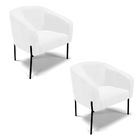 Cadeira Sala De Jantar Pé De Ferro Preto Kit 2 Stella Sintéti