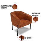 Cadeira Sala De Jantar Pé De Ferro Preto Kit 2 Stella Sintéti