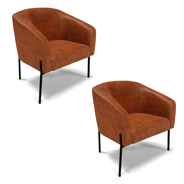 Cadeira Sala De Jantar Pé De Ferro Preto Kit 2 Stella Sintéti