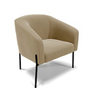 Cadeira Sala De Jantar Pé De Ferro Preto Kit 2 Stella Suede D