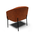 Cadeira Sala De Jantar Pé De Ferro Preto Stella Sintético Pu