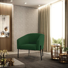 Cadeira Sala De Jantar Pé De Ferro Preto Stella Veludo D03 -