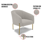 Cadeira Sala De Jantar Pé Ferro Dourado Kit 2 Stella Bouclê D