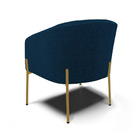 Cadeira Sala De Jantar Pé Ferro Dourado Kit 2 Stella Bouclê D