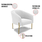 Cadeira Sala De Jantar Pé Ferro Dourado Kit 2 Stella Bouclê D