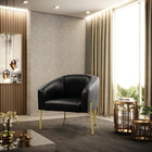 Cadeira Sala De Jantar Pé Ferro Dourado Kit 2 Stella Sintétic