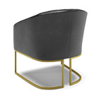 Cadeira Sala De Jantar Pé Ferro Dourado Kit 2 Stella Sintétic