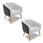 Cadeira Sala De Jantar Pé Palito Castanho Kit 2 Stella Pto/li