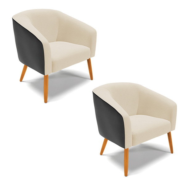 Cadeira Sala De Jantar Pé Palito Castanho Kit 2 Stella Pto/li