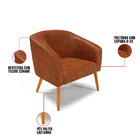 Cadeira Sala De Jantar Pé Palito Castanho Kit 2 Stella Sintét