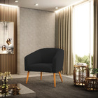 Cadeira Sala De Jantar Pé Palito Castanho Kit 2 Stella Veludo