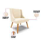 Cadeira Sala De Jantar Pé Palito Castanho Liz Bouclê D03 - D'