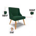 Cadeira Sala De Jantar Pé Palito Castanho Liz Bouclê D03 - D'