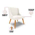 Cadeira Sala De Jantar Pé Palito Castanho Liz Bouclê D03 - D'