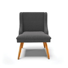 Cadeira Sala De Jantar Pé Palito Castanho Liz Bouclê Grafite