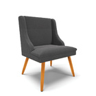 Cadeira Sala De Jantar Pé Palito Castanho Liz Bouclê Grafite