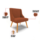 Cadeira Sala De Jantar Pé Palito Castanho Liz Bouclê Terra D0