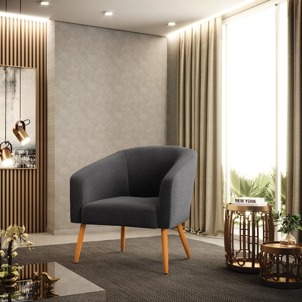 Cadeira Sala De Jantar Pé Palito Castanho Stella Bouclê D03 -